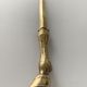 Valenti bronze paper cup or zoomorphic letter opener, horse leg, 1960