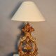 Golden wood lamp
