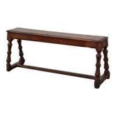 Banc de ferme en chêne anglais ancien, Royaume-Uni vers 1850