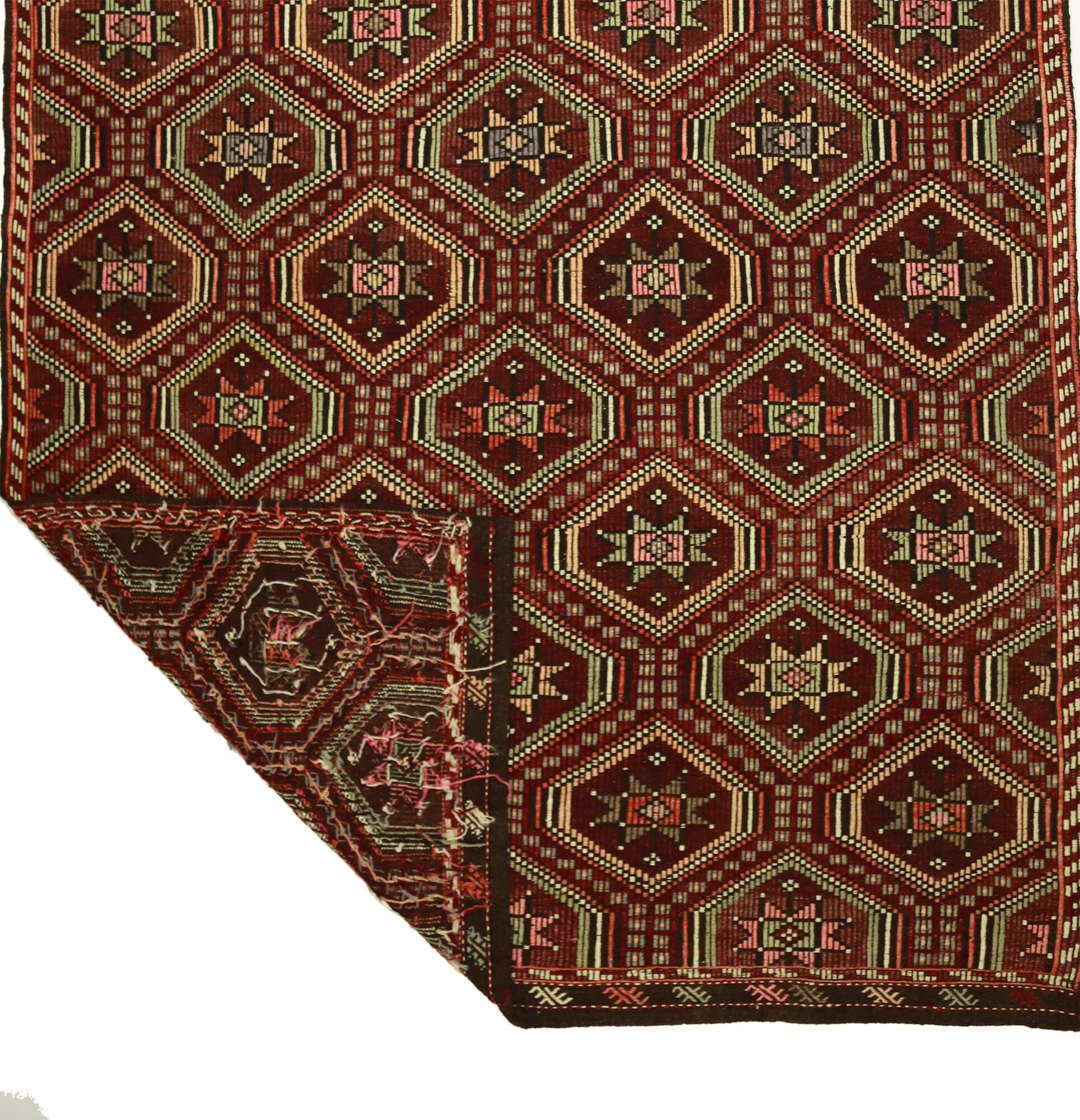 Anatolian handmade kilim rug 310 cm x 200 cm