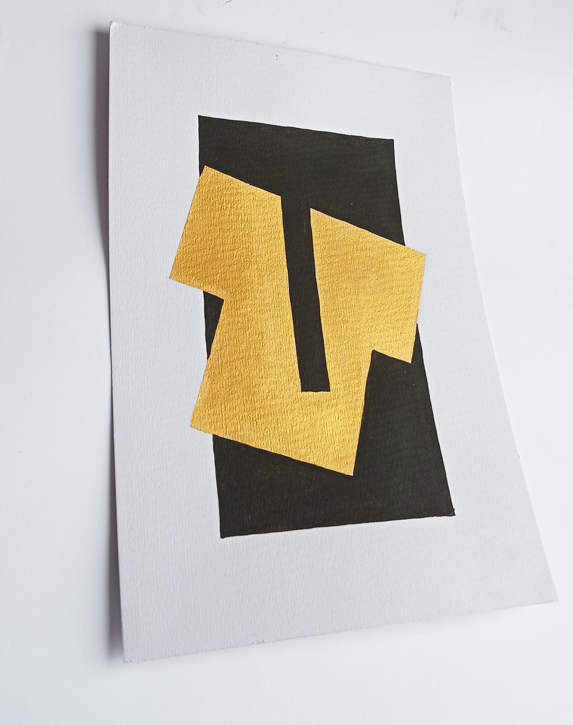 Peinture à l'or abstraite style suprématisme