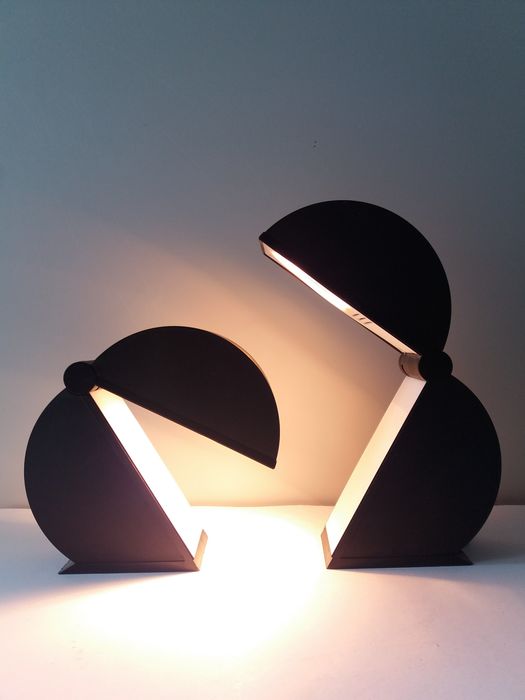 Pair of Italian Disco table lamps by Bertorelle