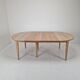 Extendable Solid Oak Dining Table with 2 Leaves