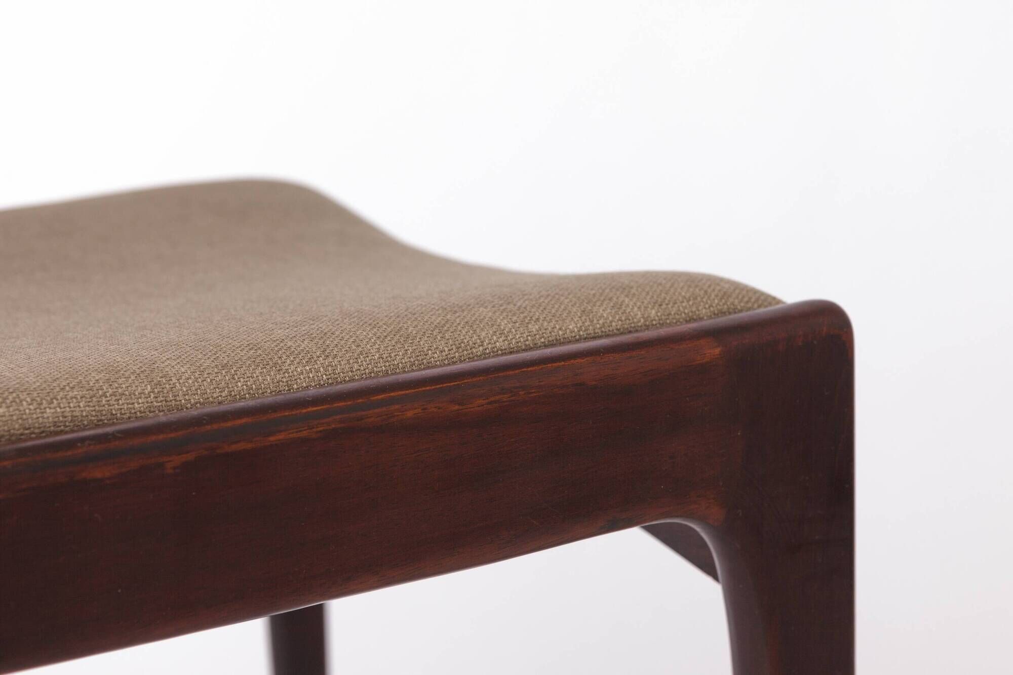 Set of 4 Vintage Teak Chairs | 1960s-70s Mid-Century Modern Seating | Wide