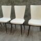 Lot de 6 chaises vintages pieds compas