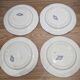 Lot of 4 flat plates Creil Montereau model Flora