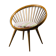 circular armchair in 60s vintage modern sponge