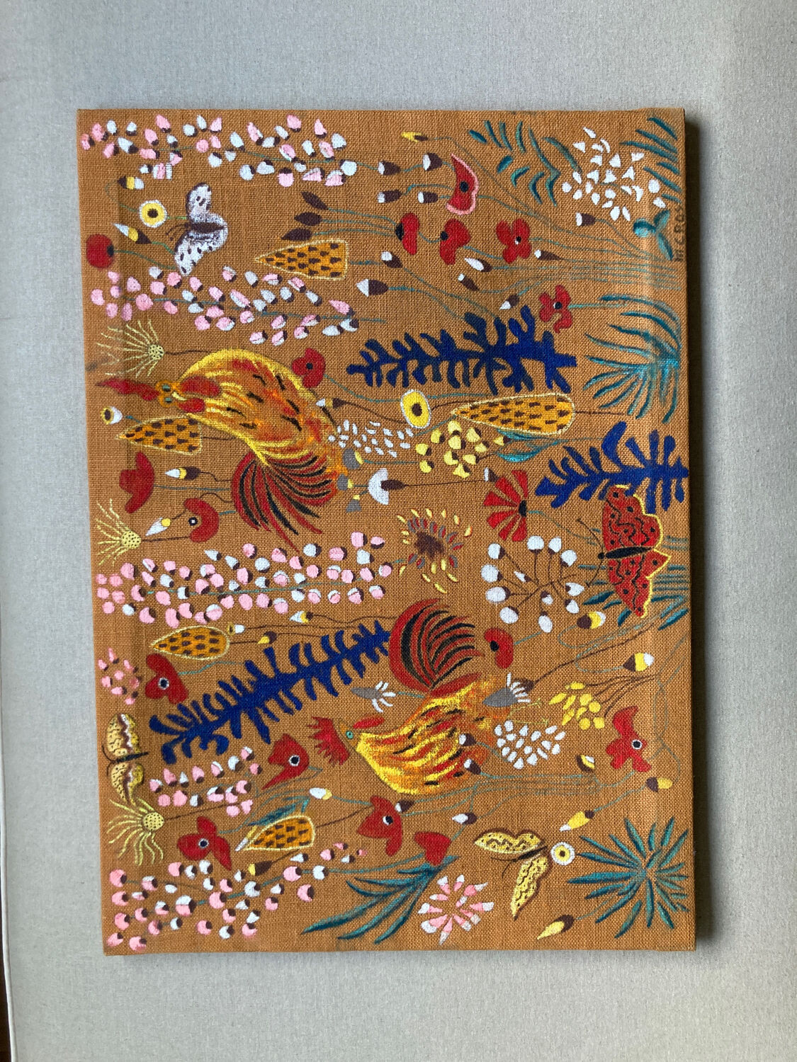 Vintage tapestry signed 1960