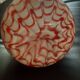 Large opaline glass vase, blown Italian, attributed to the production of Opal.