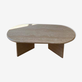 Table basse en travertin rectangulaire