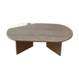 Rectangular travertine coffee table
