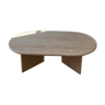 Rectangular travertine coffee table