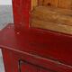 French 19th Century Red‑Painted Stepback Cupboard in Pine