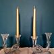 Paire de bougeoirs verre vintage