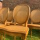 Set of 6 Louis XVI style cane medallion chairs