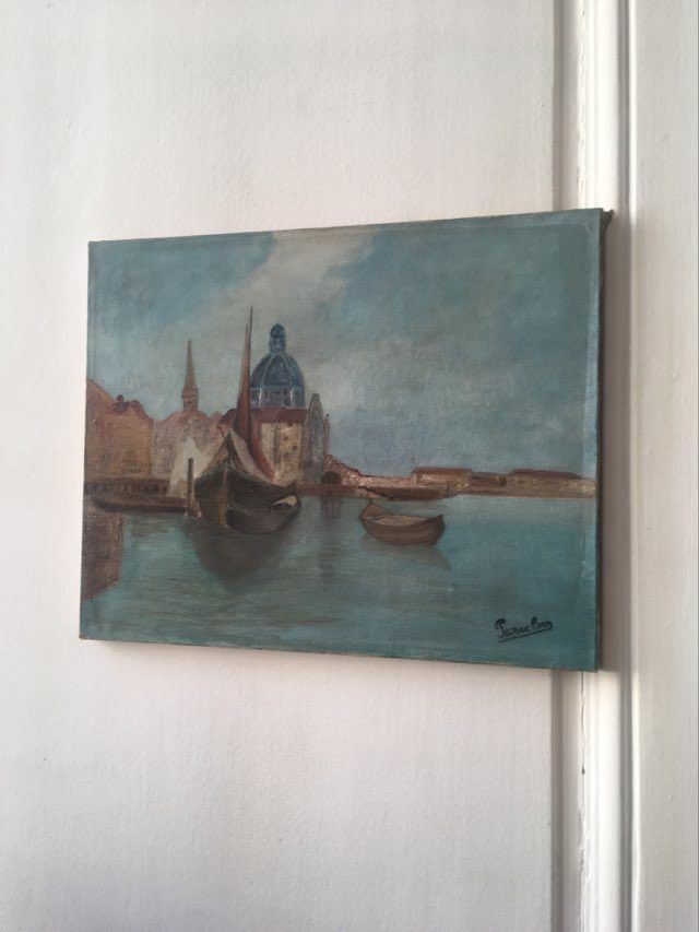 Oil painting on canvas Venetian landscape