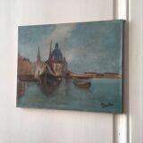 Oil painting on canvas Venetian landscape