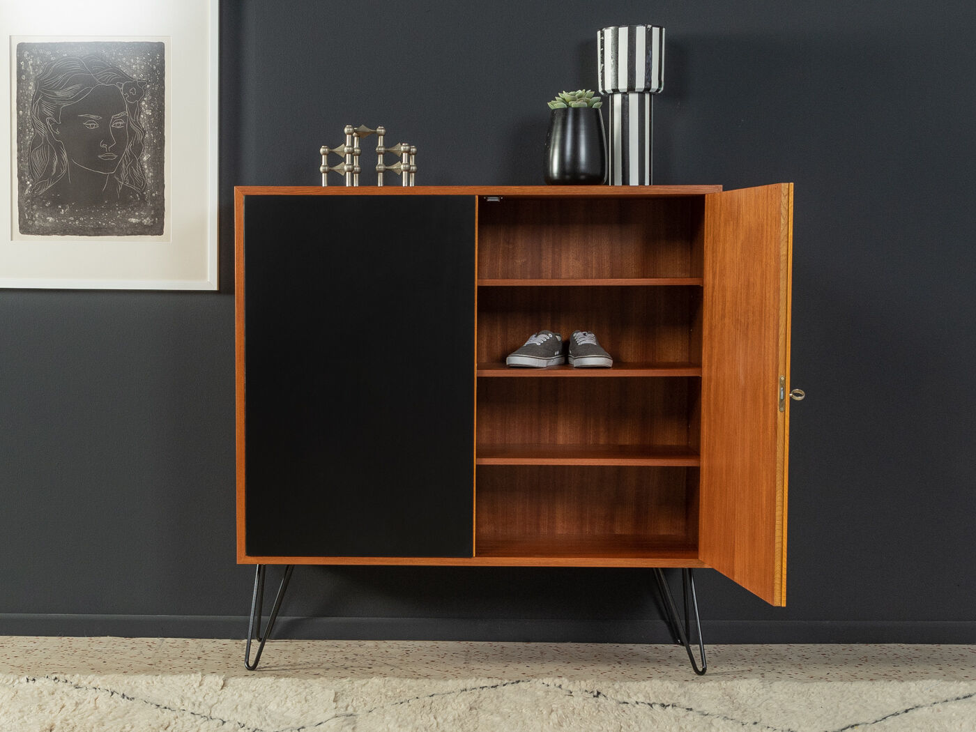 1950s shoe cabinet, Oldenburger Möbelwerkstätten