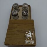 Ercuis salts in silver metal.