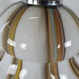 Chandelier in white and multicolored Murano glass