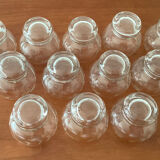 Set of 12 old small fine glasses