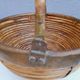 Rattan and brass basket 1970