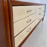 1950s Italian Chest of Drawers in Parchment, Attributed to Paolo Buffa