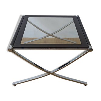 Chrome coffee table from the 1970s.