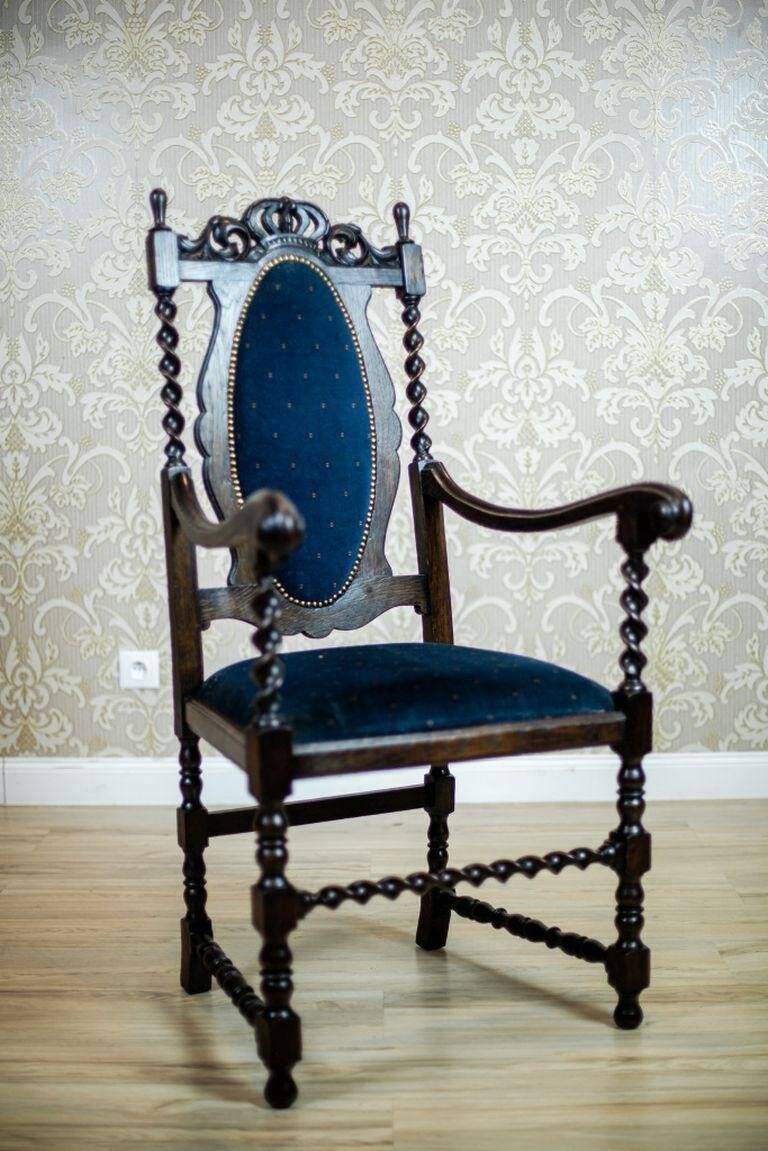 Antique Eclectic Carved Armchairs, 1890s