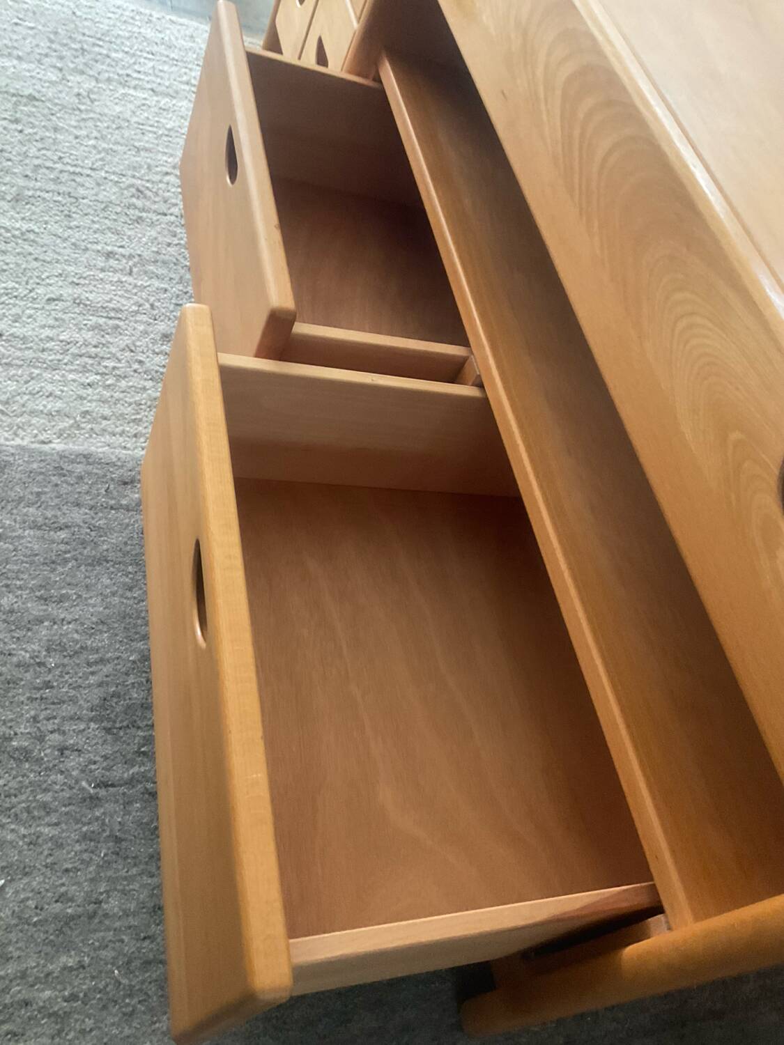 Danish TV cabinet in solid beech from the 70s-80s