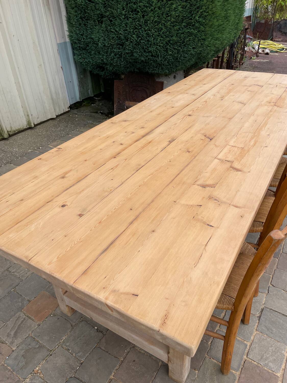 Table de ferme ancienne sapin 10 personnes