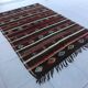 Vintage colorful rug, traditional handmade kilim 290 x 206 cm