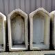Set of 4 Art Deco style planters in reconstituted stone, 20th century
