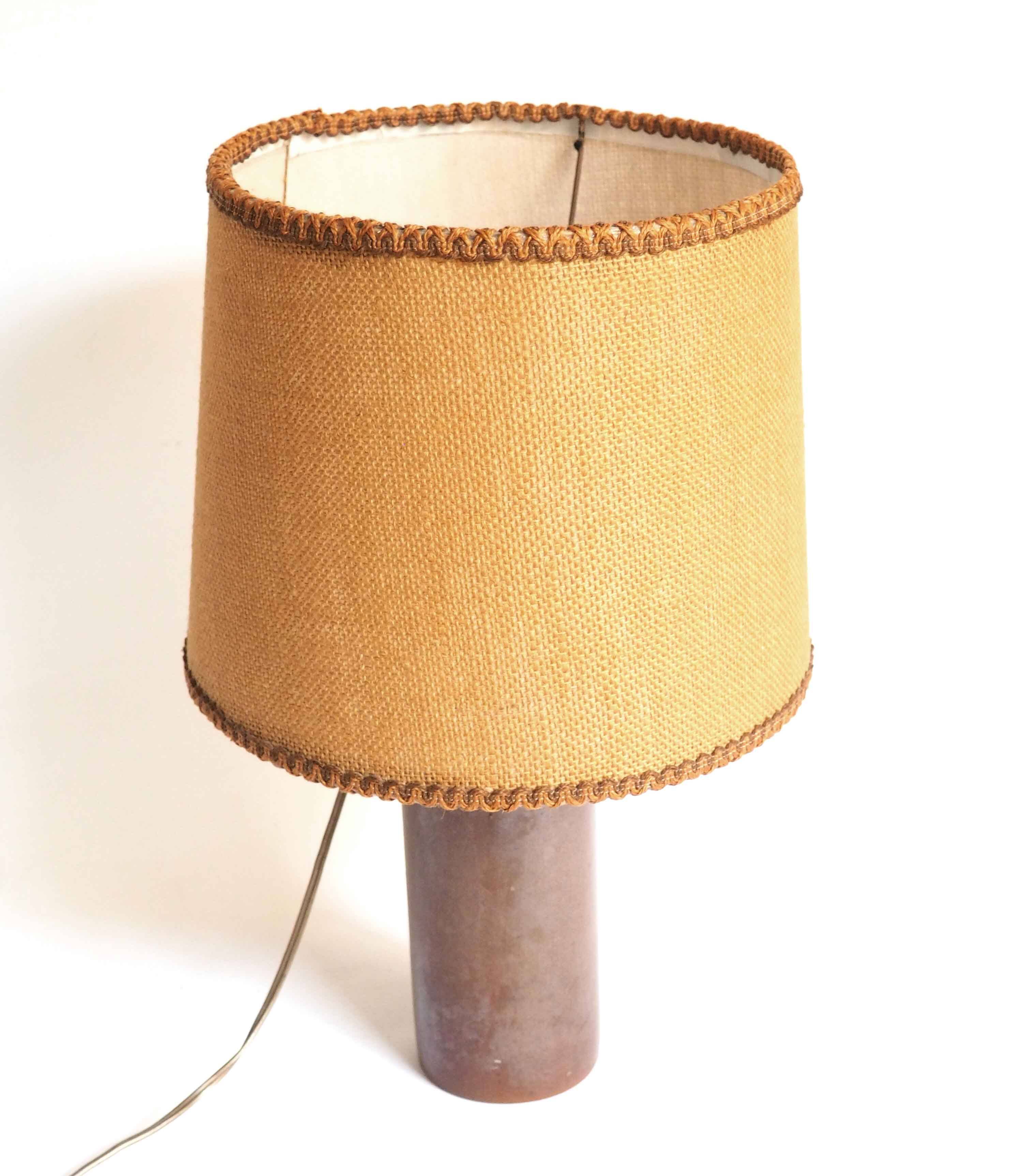 Lampe céramique tube grès