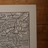 Original lithograph on the Alps
