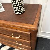 Vintage compass foot chest of drawers