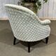 Napoleon III toad chair, late 19th century, reupholstered.