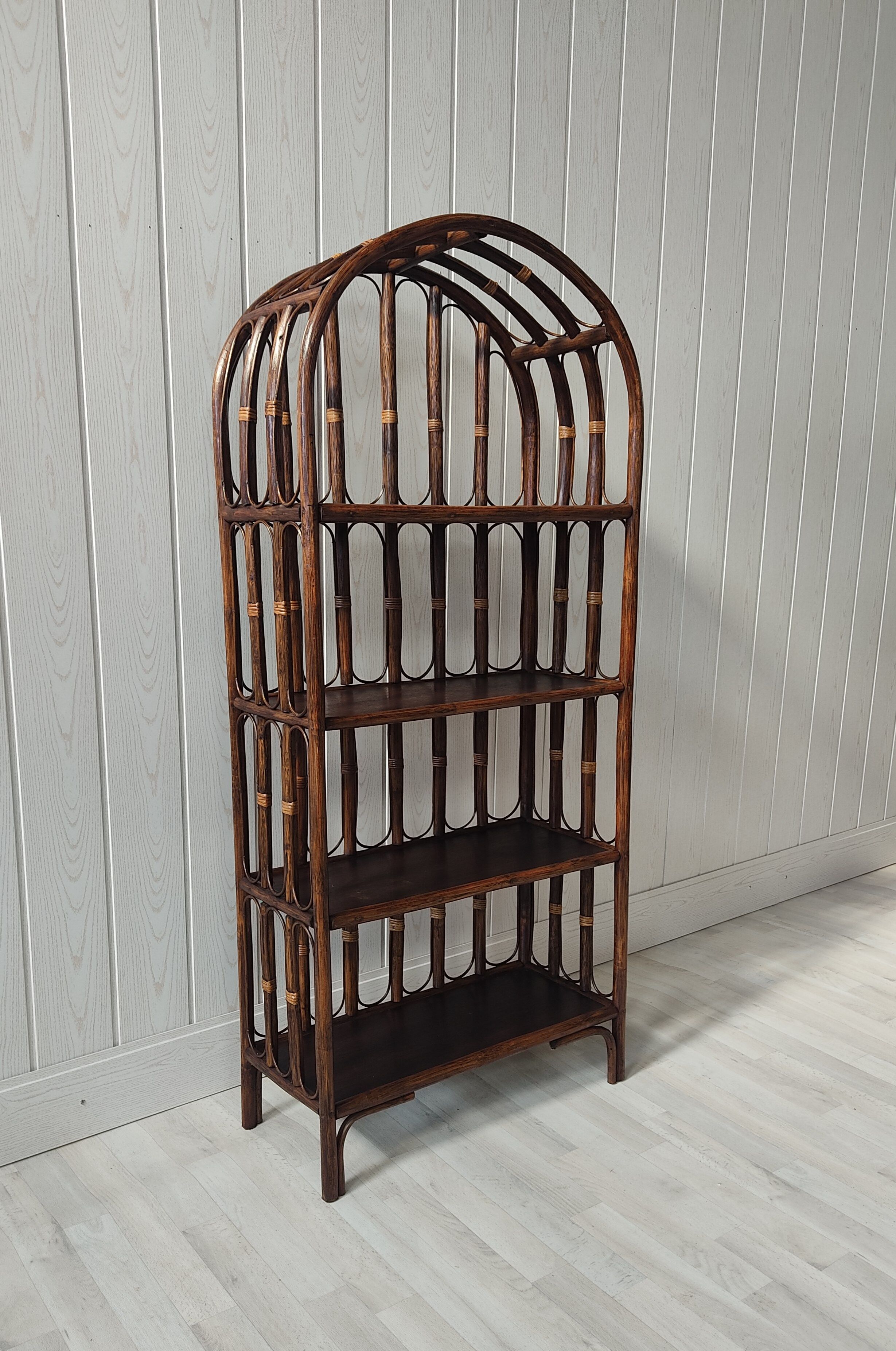 Vintage rattan shelf