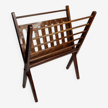 Folding teak magazine rack by Cees Braakman