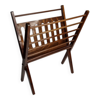 Folding teak magazine rack by Cees Braakman