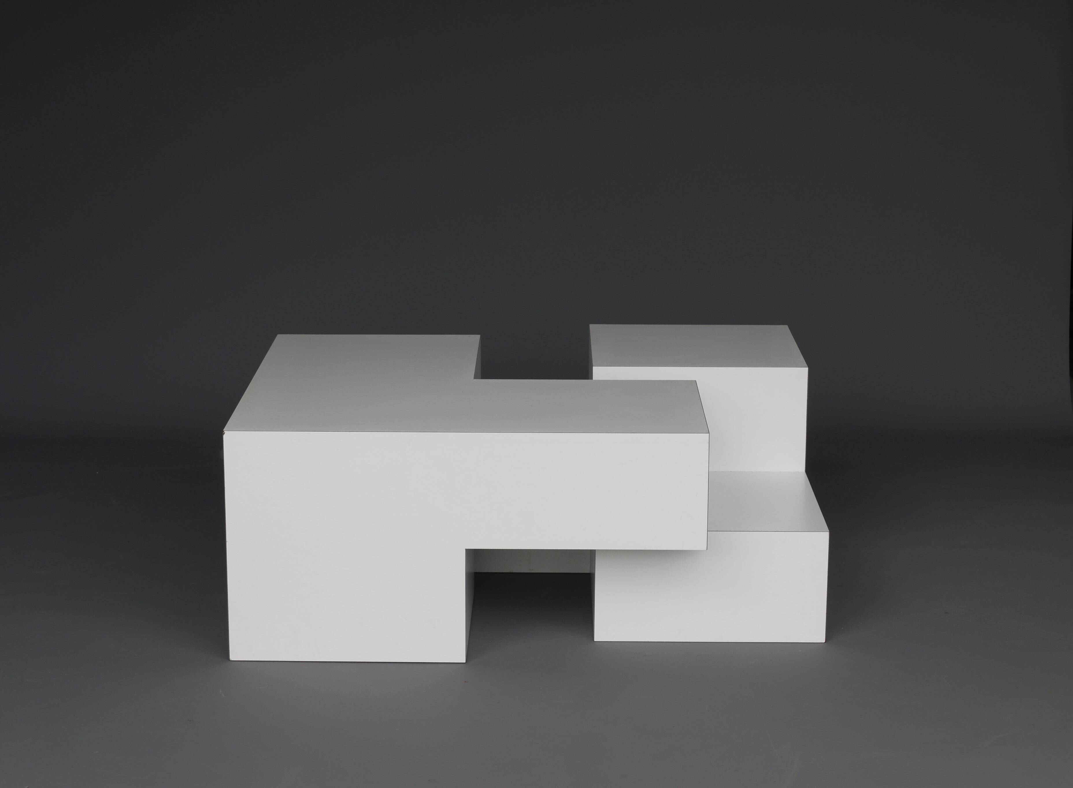 Table basse sculpturale minimaliste, années 1980