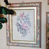Set of 4 Italian floral frames