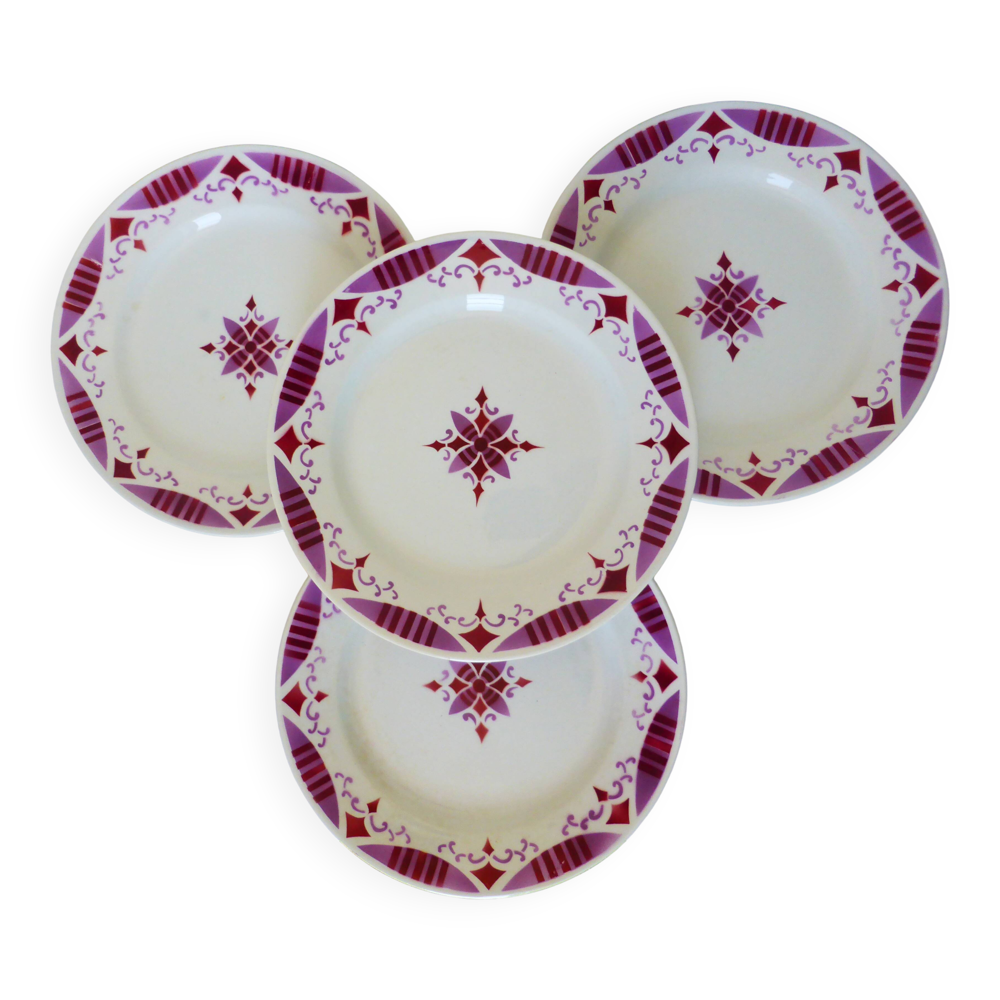 4 assiettes plates du Moulin des Loups et Hamage Madeleine 2106191