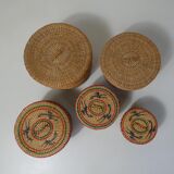 Rattan trundle boxes