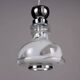 1970s vintage suspension in glass and metal, Italy
