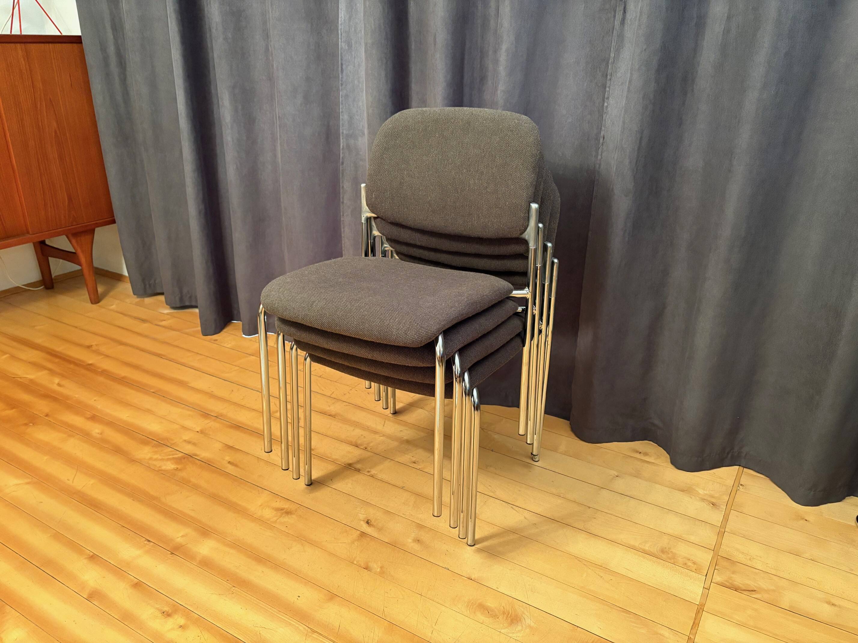 Set of four chairs, 1980s