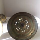 Pair of Vintage Brass Gold Metal Chandeliers