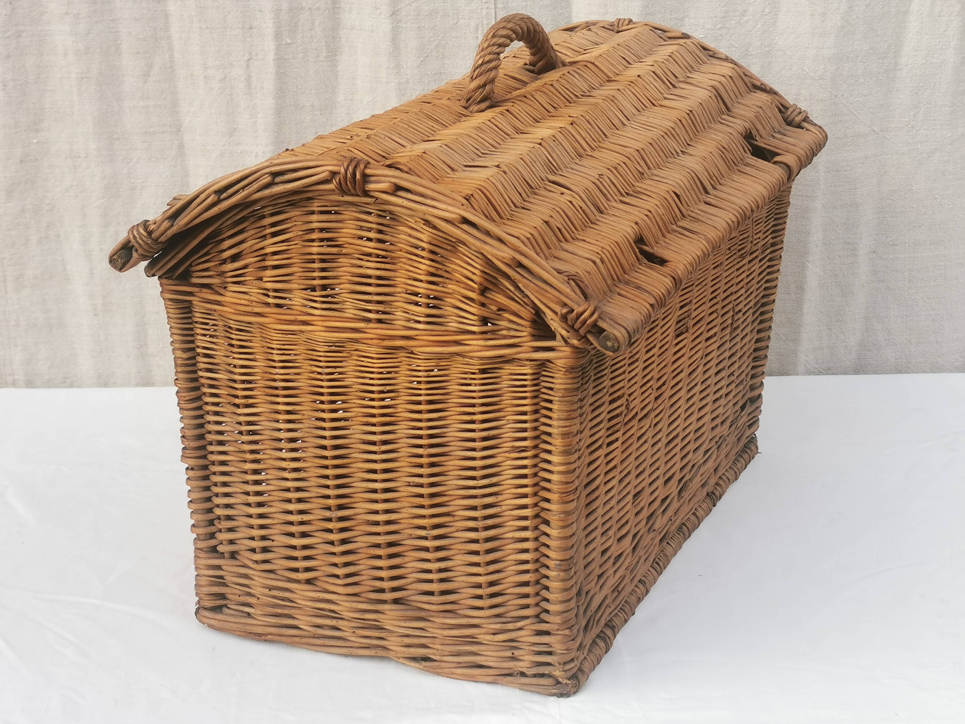 Large vintage wicker basket