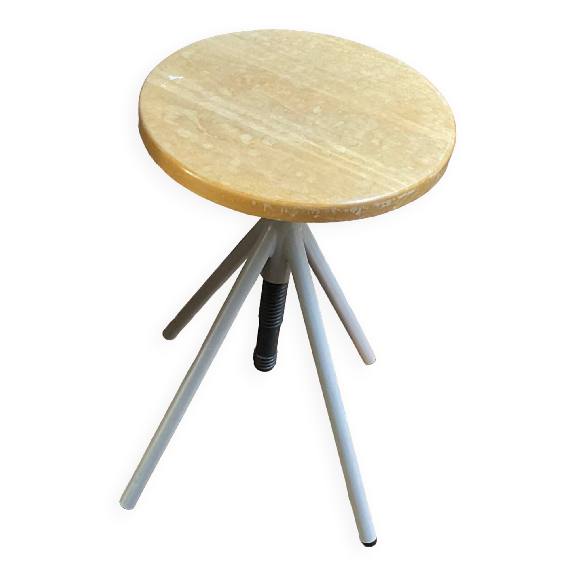 Vintage round wooden stool
