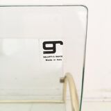 Galotti and radice exclusive Italian, brass and glass magazineholder, 1970s